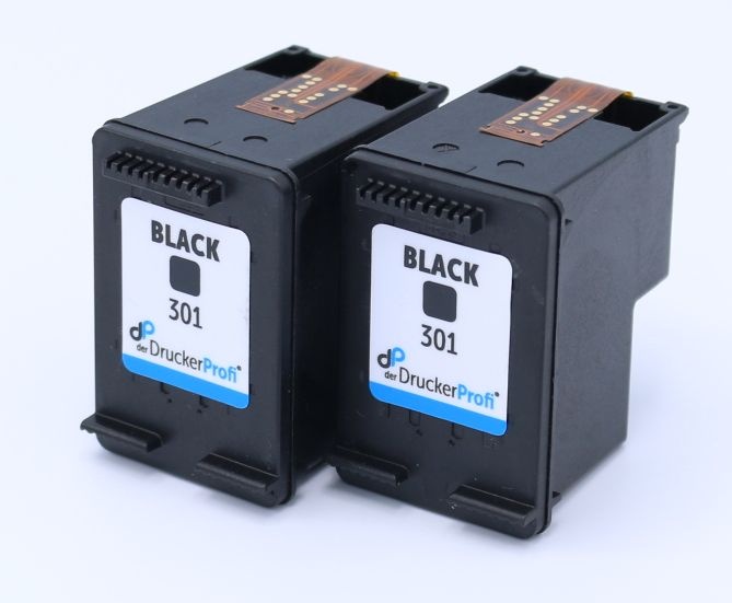Kompatibel zu HP 301 schwarz Doppelpack, Standard Füllmenge